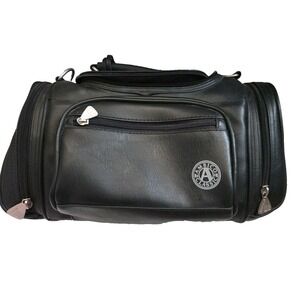 Ambico Black Faux Leather Camera Bag With Multiple Compartments And Strap in EUC